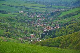 Pohled na vesnici od vrcholu Pasecké lazy, Nedašova Lhota, okres Zlín.jpg