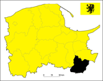 Lage des Landkreises in der Woiwodschaft Pommern