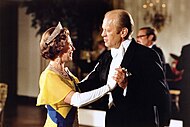 Gerald Ford and Elizabeth II President Ford and Queen Elizabeth dance - NARA - 6923701.jpg