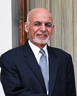 President of Afghanistan, Dr. Mohammad Ashraf Ghani, at Hyderabad House, in New Delhi on September 19, 2018 (cropped).JPG