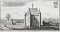 Le château vers 1730 avec le blason des Cotereau