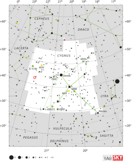 Q Cygni 1876 Nova in the constellation Cygnus