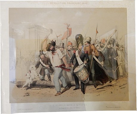 Lithograph: 10 a.m., 24 February. The people of Paris going to the Tuileries