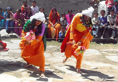 Ramman, religious festival and ritual theatre of the Garhwal Himalayas, India.