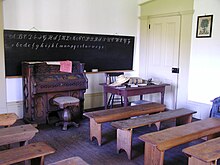 Reconstructed classroom at Storer College Reconstructed classroom, Storer College.jpg