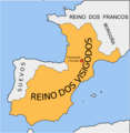 Reino visigodo en tempos de Alarico II, rei de Tolosa