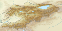 ビシュケクの位置（キルギス内）