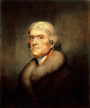 Porträt des US-amerikanischen Präsidenten Thomas Jefferson