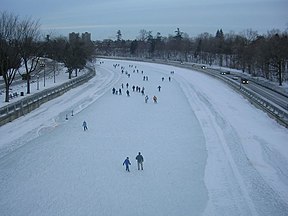 Rideau Canal in winter.