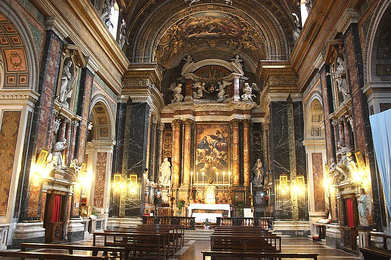 File:Rom, die Kirche Gesù e Maria, Innenansicht.JPG