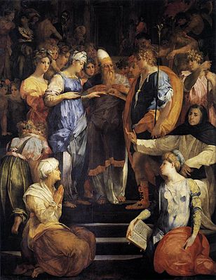 Betrothal of the Virgin, Rosso Fiorentino, 1523