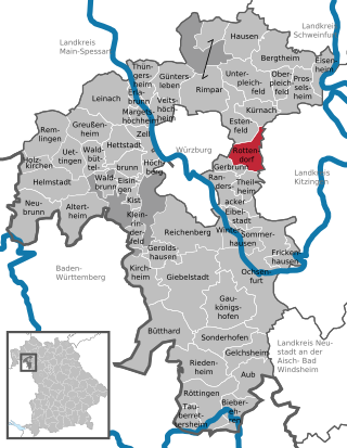 Läget för Rottendorf i Landkreis Würzburg