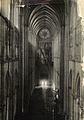 Nave from above altar, looking back toward organ gallery and entrance