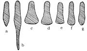 Wendelin Boeheim tarafından çizilmiş, sabatonların yıllara göre gelişimi: 1290–1390. 1300–1490. 1500–1530. 1530–1540. 1540–1550. 1550–1560. 1560–1590