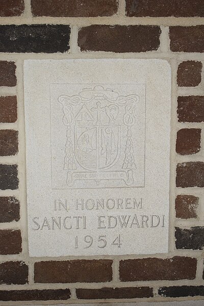 File:Saint Edward the Confessor Church (Granville, Ohio) - cornerstone, 1954.jpg