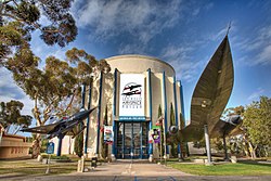 Picture of the San Diego Air & Space Museum's entrance.