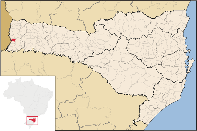 Localização de Belmonte em Santa Catarina