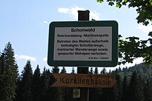 Schonwald near Schonwald, Baden-Wurttemberg Schonwald sign.JPG