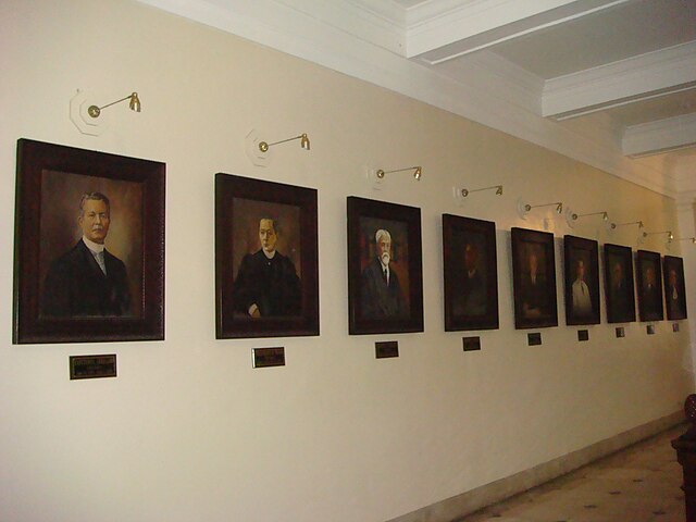 Portraits of the chief justices at the Supreme Court Building