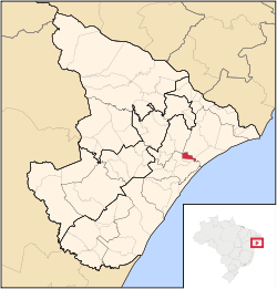 Localização de Carmópolis em Sergipe
