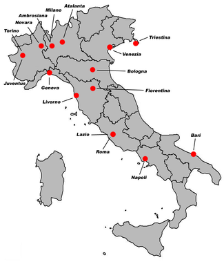 Serie A 1940-41 teams distribution Serie A (football) 1940-41.png