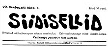 Siidisellid 1937 päis