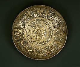 Ciotola fenicia in metallo dal 725 al 675 a.C