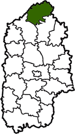Славуцкі раён на мапе