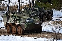 Slovenian Valuk (Pandur I) Armored Personnel Carriers Postonja 2016.jpg