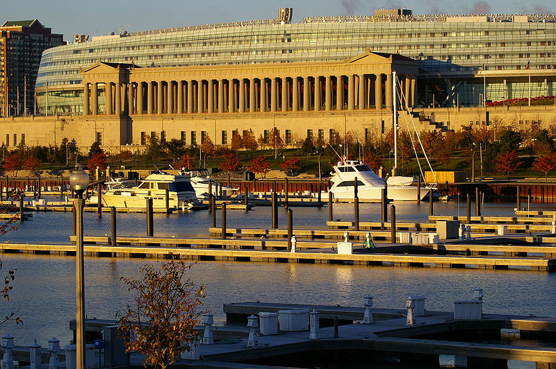 File:Soldier Field east side and marina.JPG