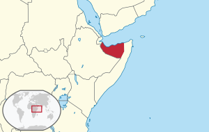 Ligking vaan Somaliland in zien regio