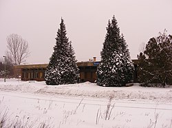 Somogyjád train station in winter