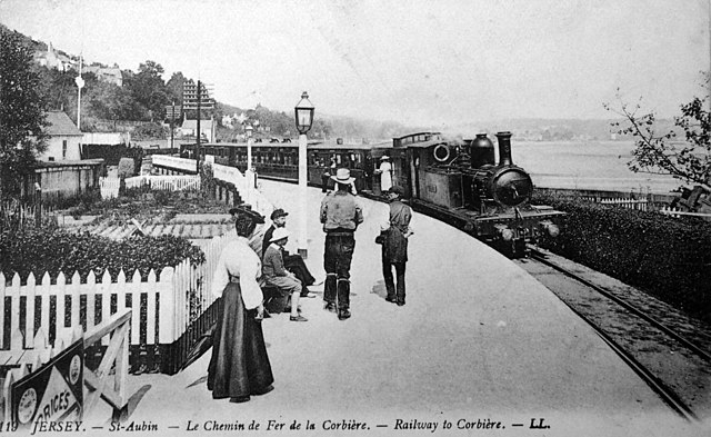 Jersey Railway train at station