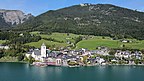 Austria - Letnie sanki z widokiem na jezioro Wolfg