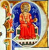 Stephen I on the throne (Chronicon Pictum 040).jpg