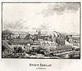 Čeština: Klášter Želiv, pohled na areál od jihovýchodu, asi 1853. Deutsch: Stift Seelau in Böhmen, cca 1853.