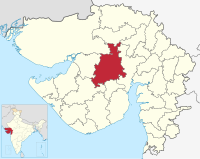 मानचित्र जिसमें सुरेन्द्रनगर ज़िला Surendranagar district સુરેન્દ્રનગર જિલ્લો हाइलाइटेड है