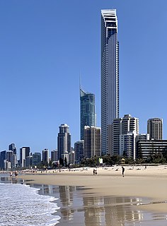 Soul (building) 797 ft tall residential tower local along the Esplanade Gold Coast, Queensland