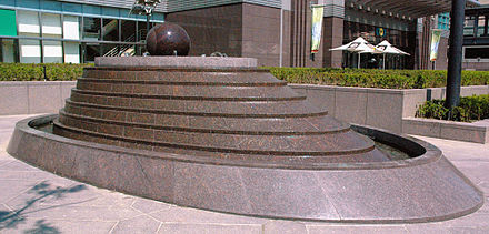 A modern "feng shui fountain" at Taipei 101, Taiwan