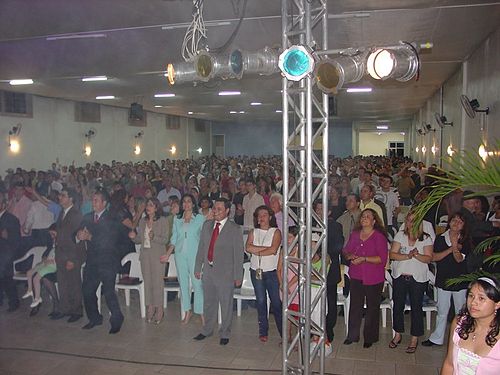 A Pentecostal congregation in Brazil
