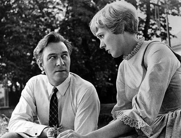 Plummer acting alongside Julie Andrews in The Sound of Music (1965)