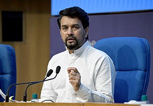 The Union Minister for Information & Broadcasting, Youth Affairs and Sports, Shri Anurag Singh Thakur holding a press conference on Cabinet Decisions, in New Delhi on July 22, 2021 (1).jpg