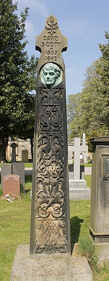 The grave of David Scott in Dean Cemetery