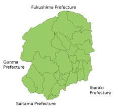 Карта префектуры Тотиги