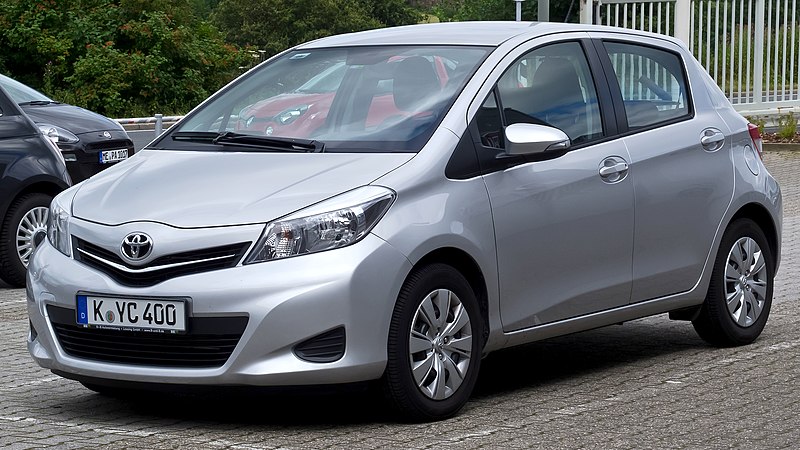 File:Toyota Yaris (XP130) – Frontansicht, 21. Juli 2012, Heiligenhaus (cropped).jpg