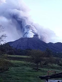 Erupción del Turrialba del 2014.