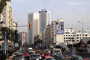 O centro da cidade de Casablanca.