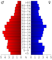 Bevolkingspiramide Baraga County