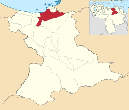 Locatie van de gemeente in Anzoátegui
