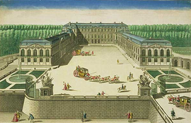 Vue du château de de Saint-Cloud par Antoine Aveline (1691-1743).